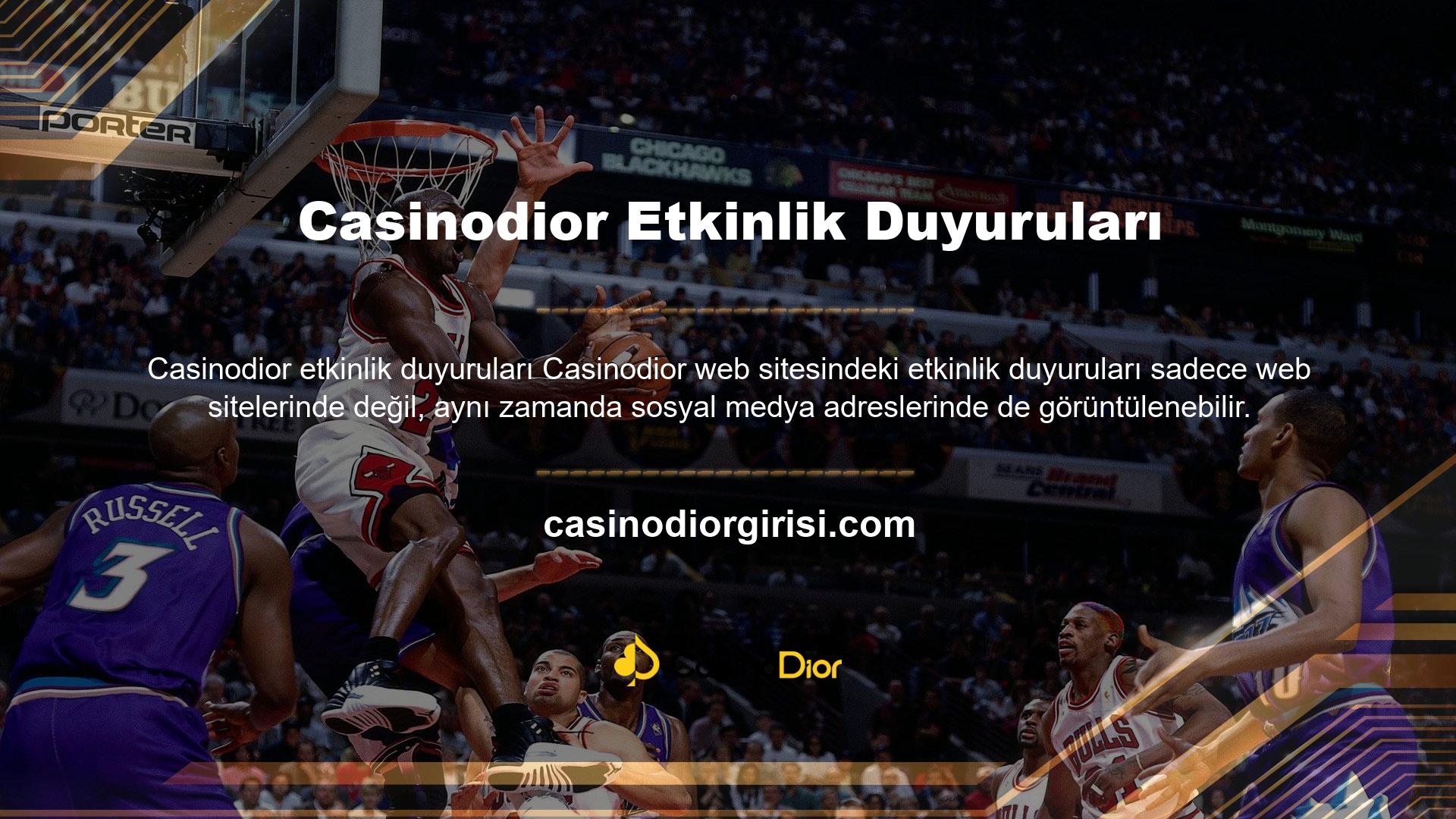 Casinodior Twitter'daki giriş adresini ve mesajlarını kontrol edebilirsiniz